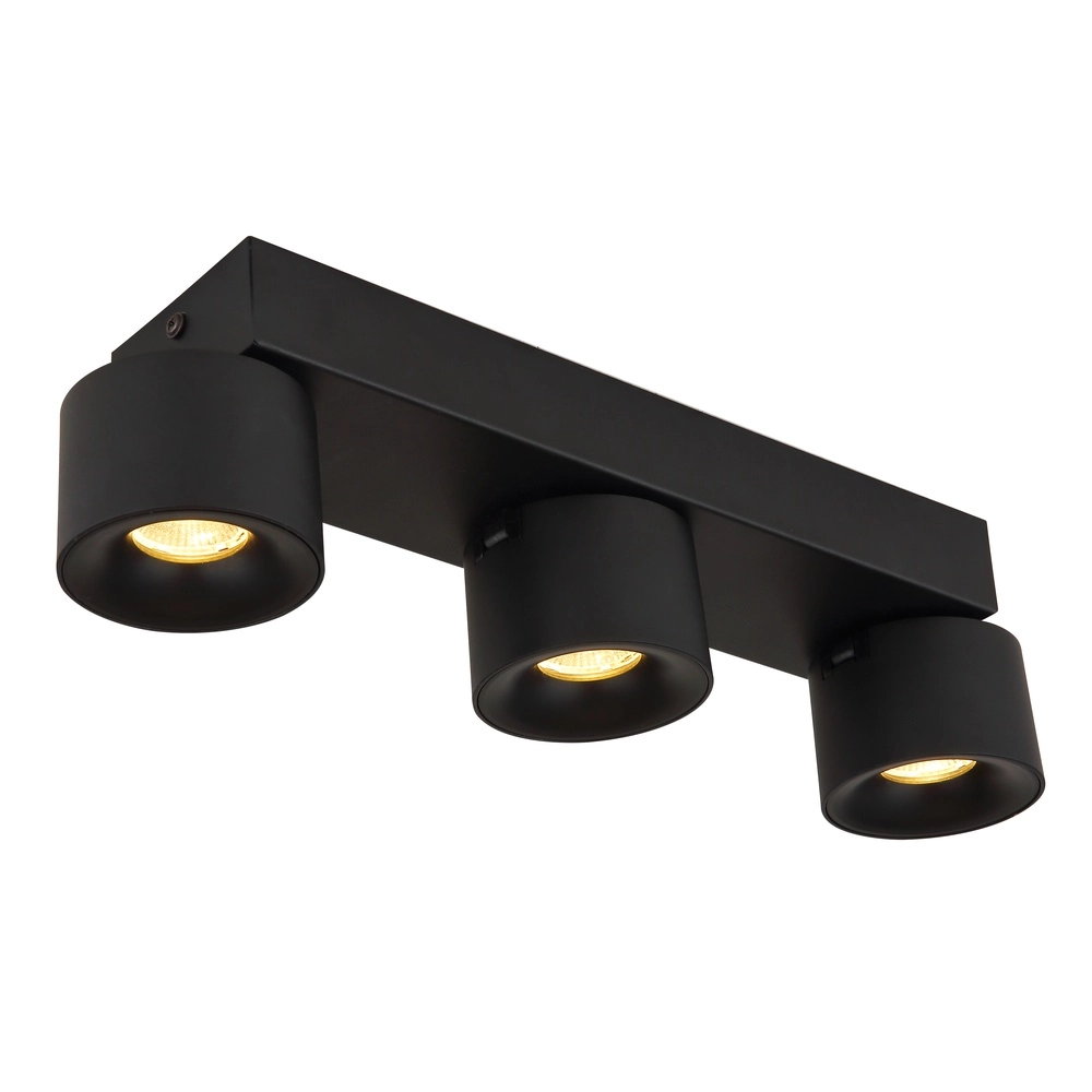 Elegante Deckenlampe Rae 3-Licht Schwarz Globo 9007371456642