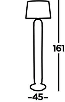 Stehlampe Jazz 161 cm schwarz mit creme Searchlight 5053423193076