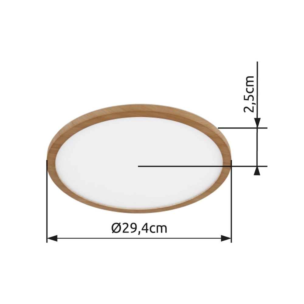 Deckenlicht Sapana Ø 29,4 cm Holz Globo 9007371445424