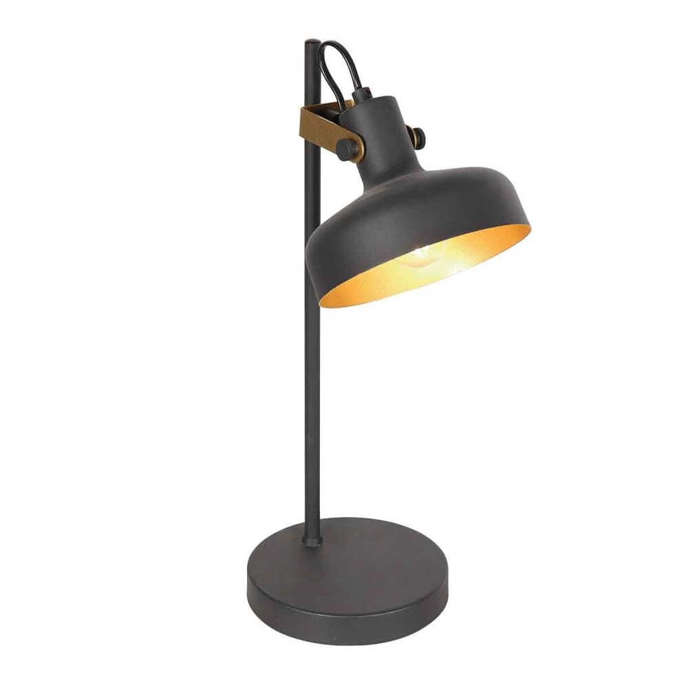 Tischlampe Prato schwarz mit gold