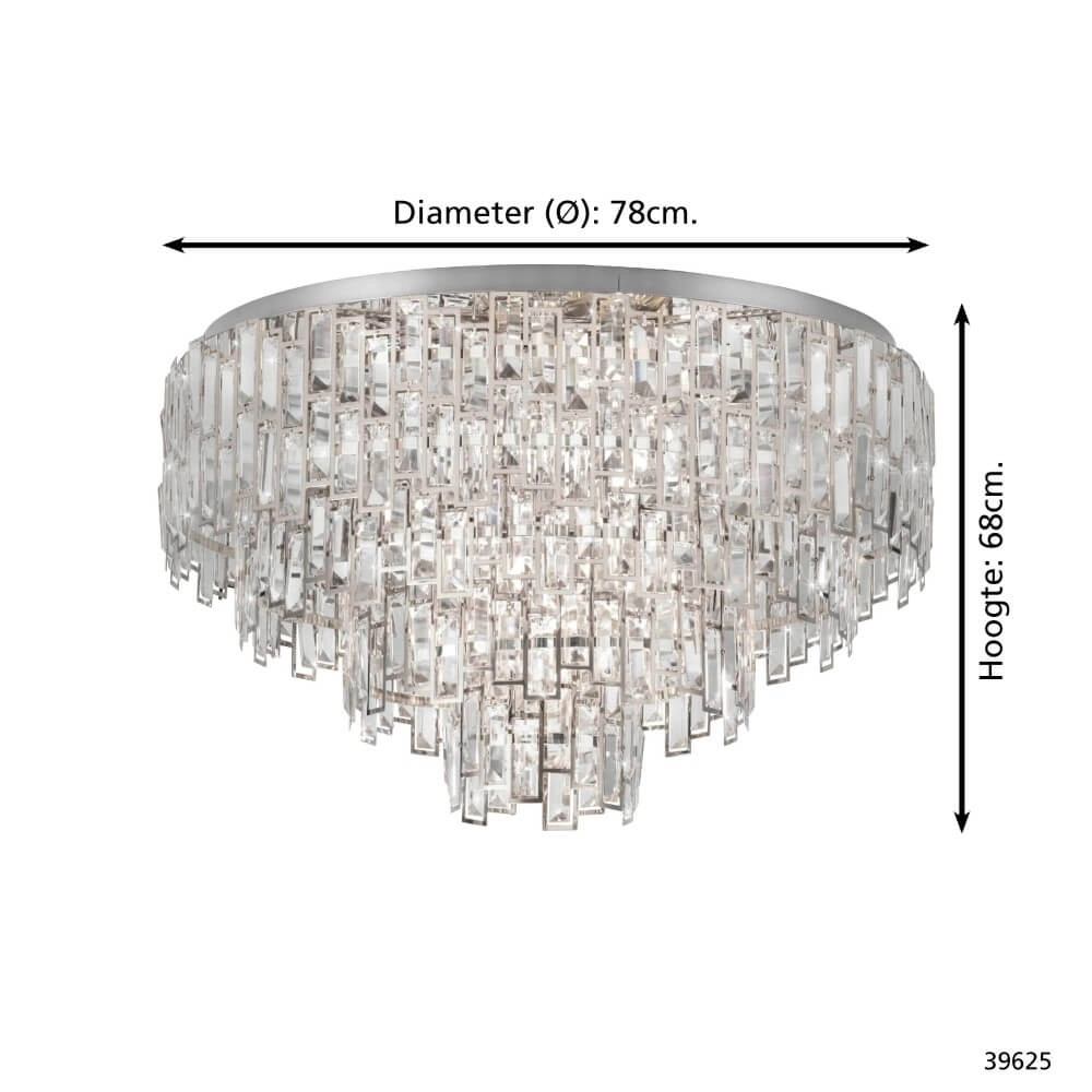 Ø 78cm Decken-Kronleuchter Calmeilles 1 Chrom Stars of Light 9002759396251