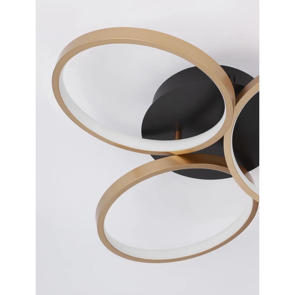 Design-Deckenleuchte Elize schwarz mit gold Ø 55cm Lyora 5212017433138
