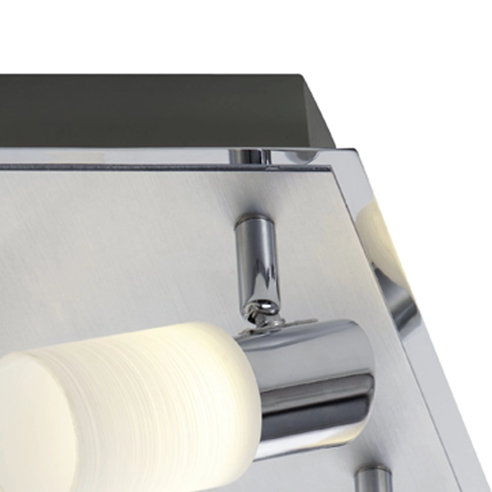 LED-Deckenstrahler Series 8214 Square 4-Licht-Metallgrau mit chrom Trio 4017807220926