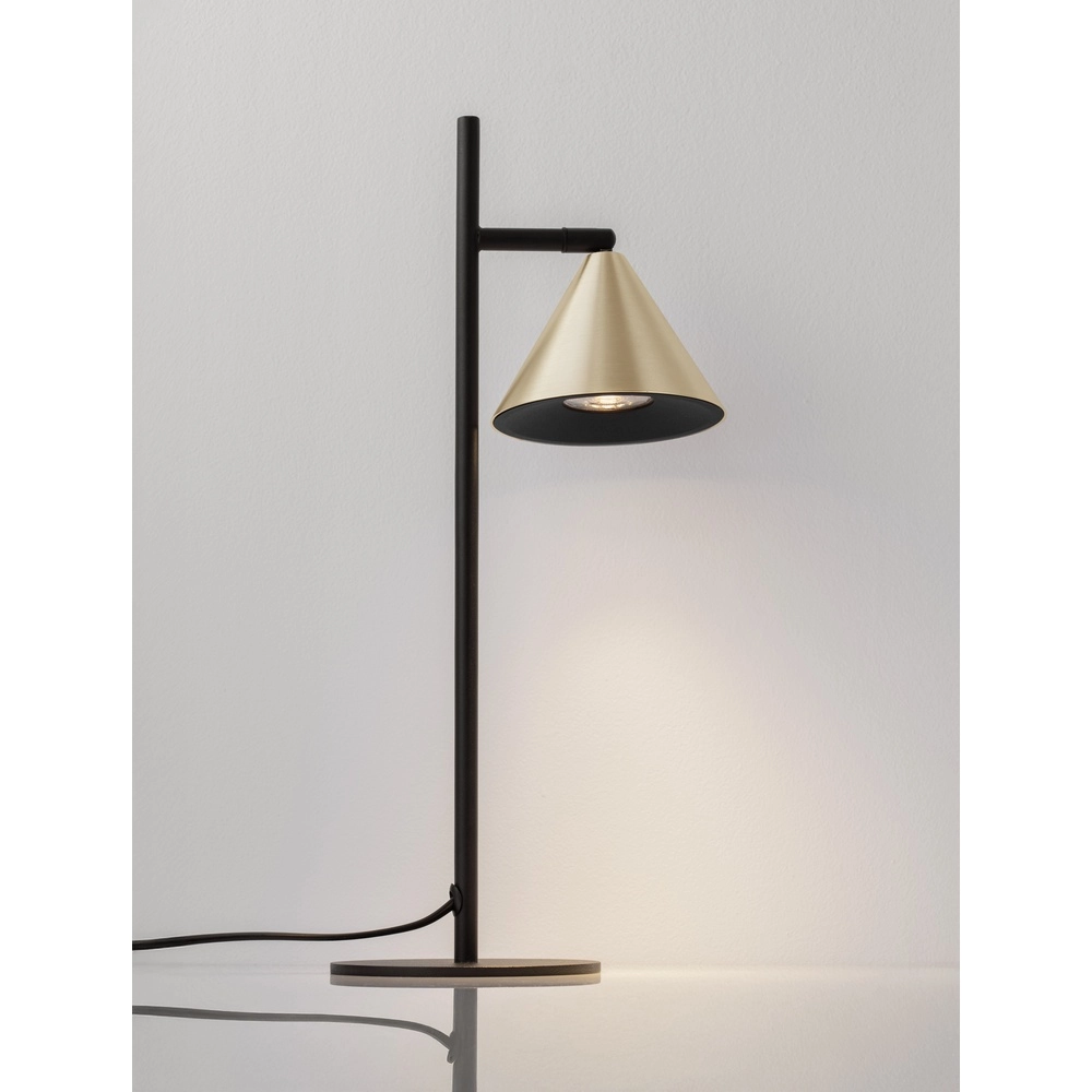 Tischlampe Conico schwarz mit gold Lyora 5212017475459
