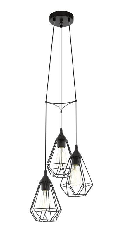 Pendelleuchte Tarbes 3 Lichtschwarz