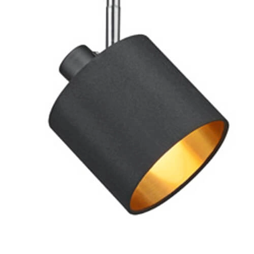 2-Phasen-Schienenlampe Duoline schwarz mit gold Trio 4017807472295