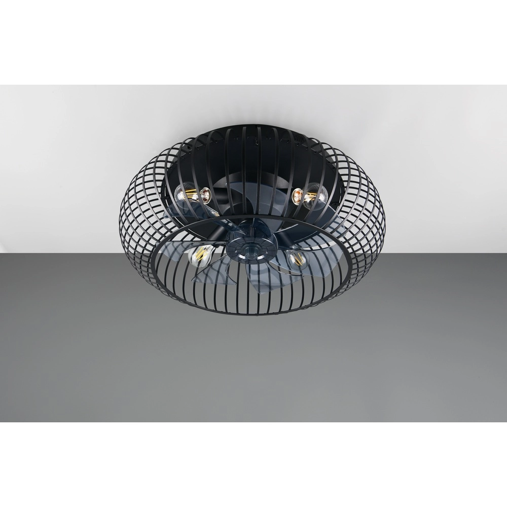 Schwarzer Fächer Johanna Ø 61cm Trio 4017807688115