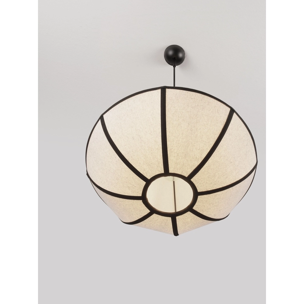 Pendellampe Brera schwarz mit weißem Ø 45 cm Lyora 5212017493569