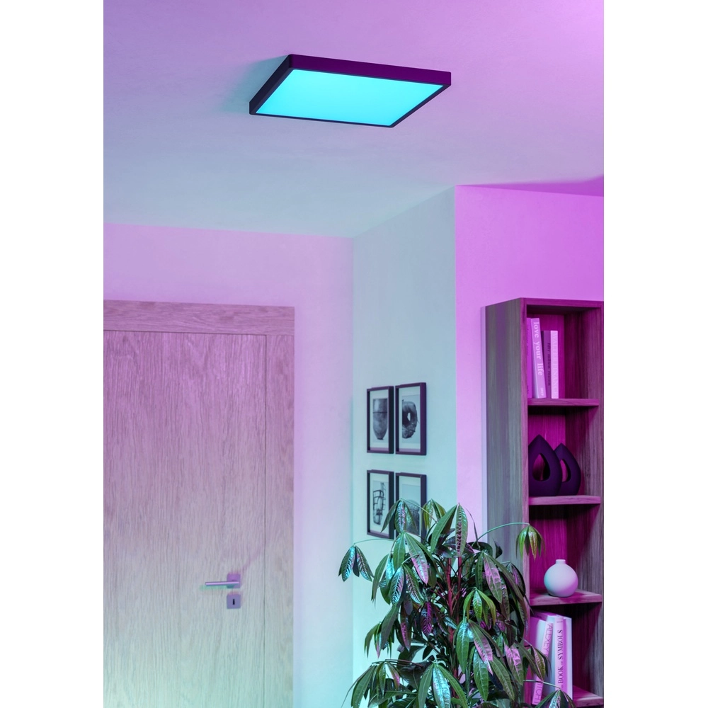 Zigbee-Deckenlampe Fueva 6-Z Quadrat – Schwarz – 39x39 cm Eglo 9008606330539