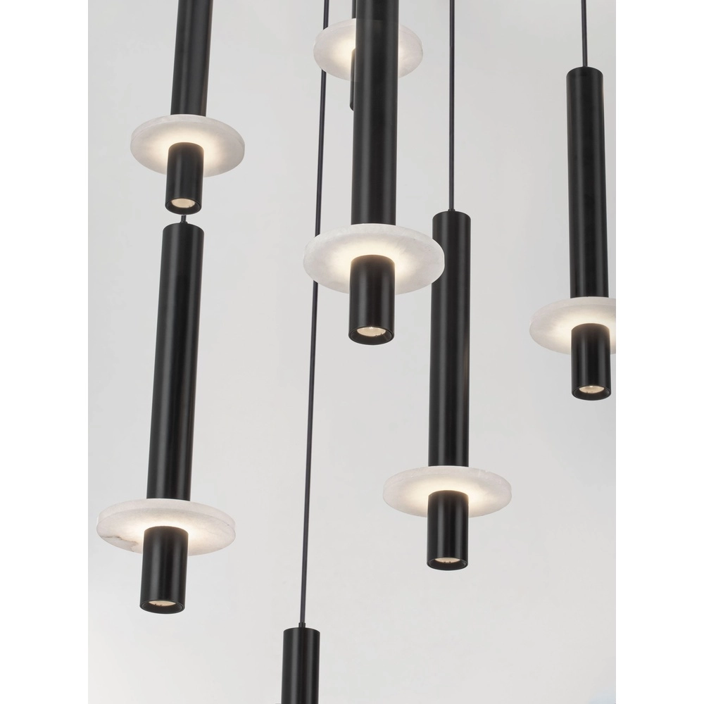 Design-Pendellampe Noemi schwarz mit weißem Ø 62 cm Lyora 5212063503298