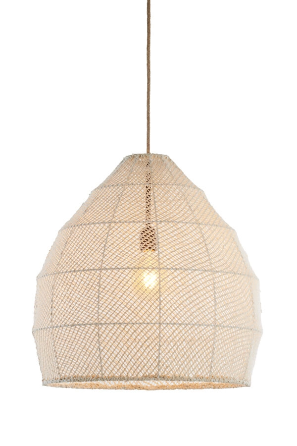 Japandi Pendelleuchte Makassar creme Ø 50cm
