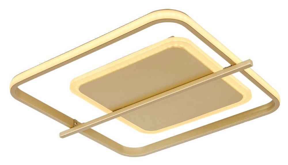Goldene Deckenlampe Reball Quadrat