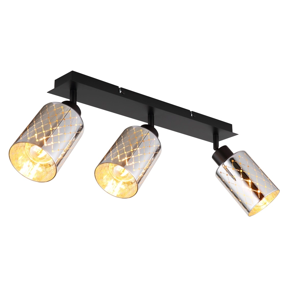 Design-Deckenlampe Alonso 3-Licht Schwarz