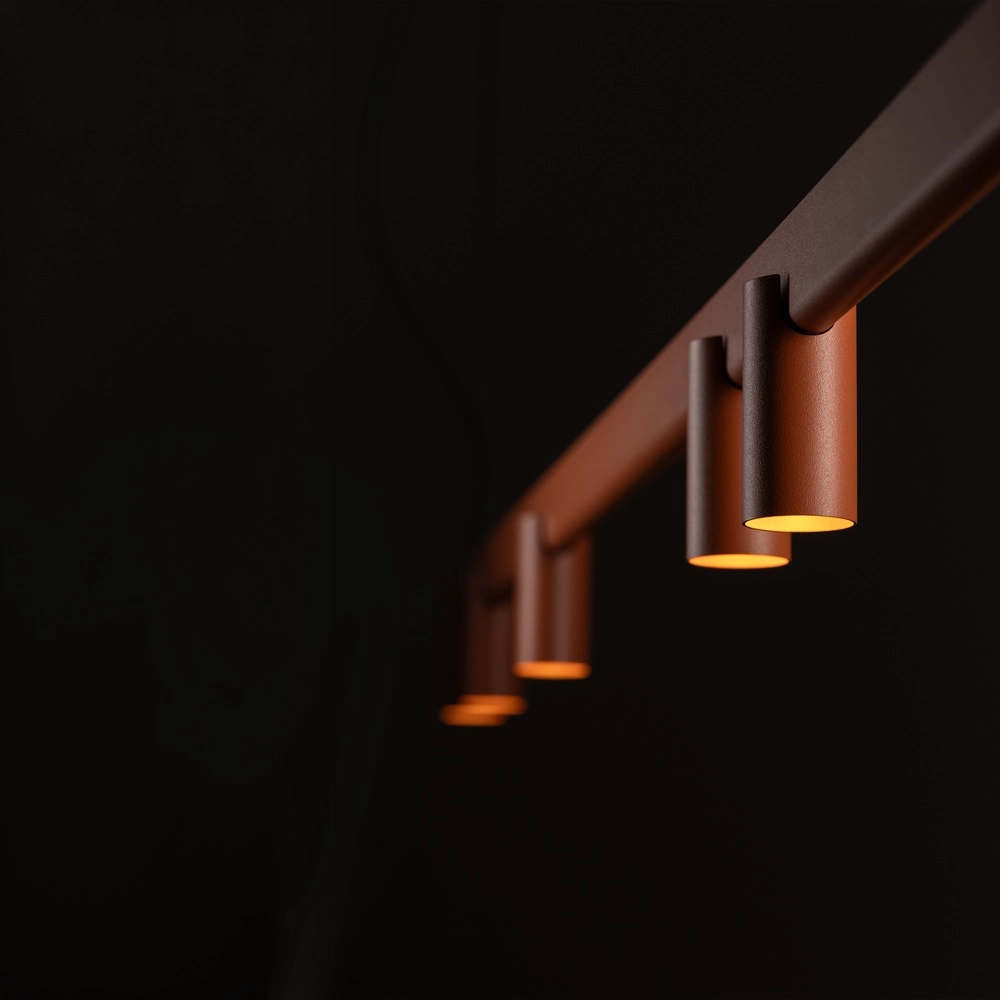 Design-Pendellampe Fourty 8-Licht Terrakotta Lyora 5903139124249