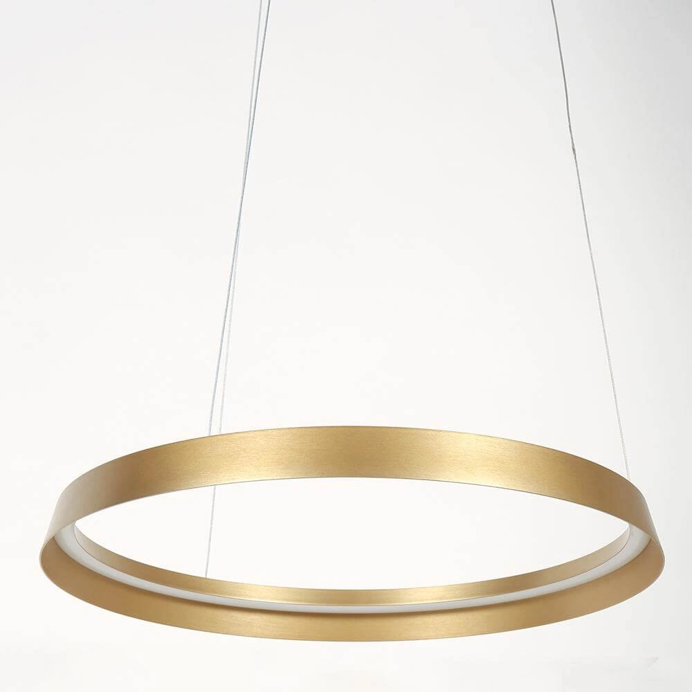 Schlanke Pendelleuchte Ringlux gold Ø 60cm Steinhauer 8712746171969