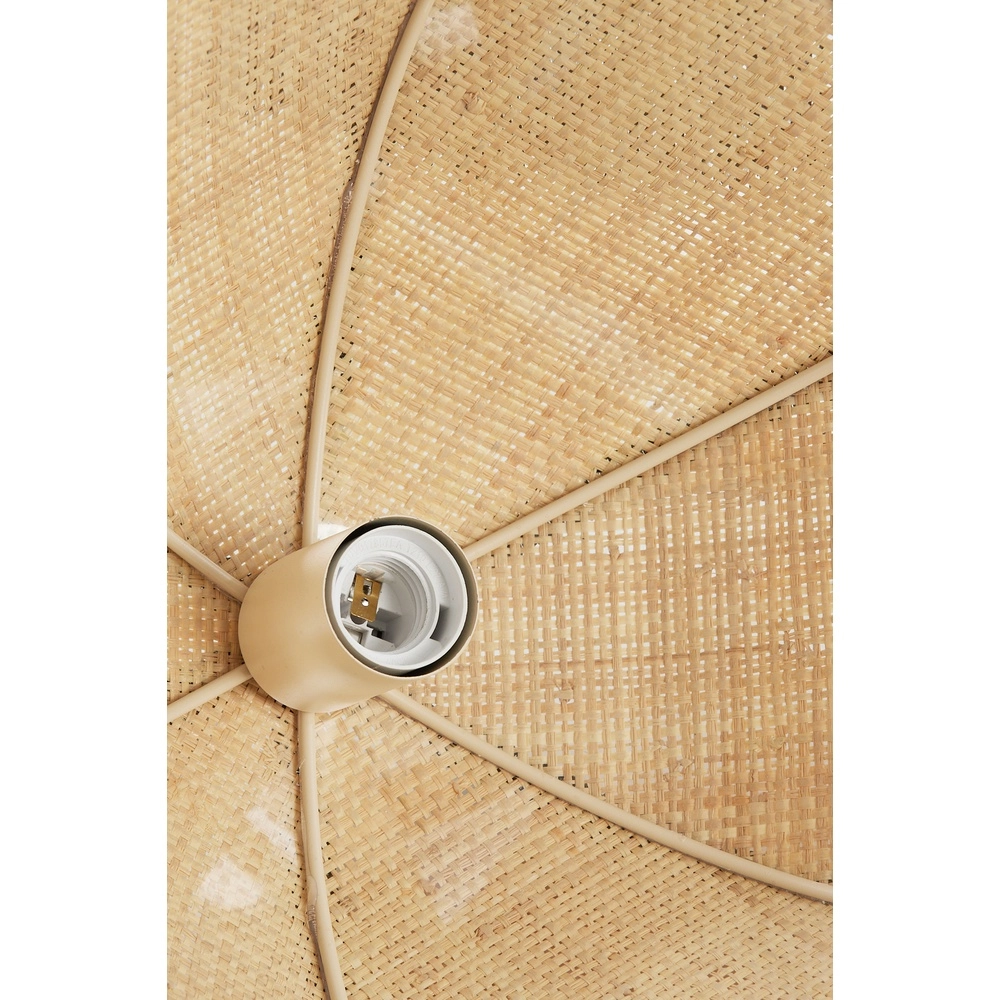 Ø 55cm Pendellampe Sulina Raffia mit Grün Light & Living 8717807762414