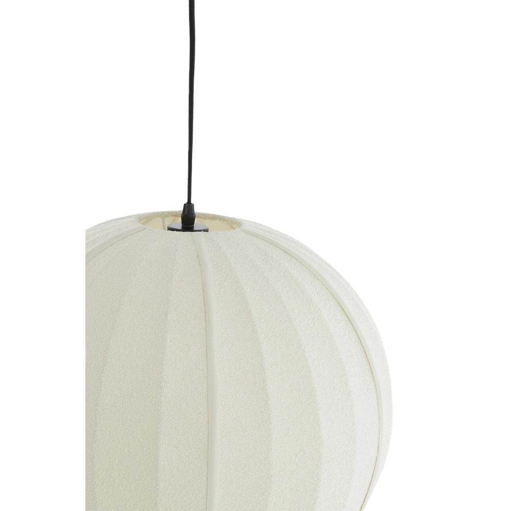Bouclé-Pendellampe Zagori Ø 35cm – Creme Light & Living 8717807793036