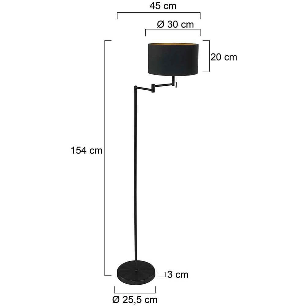 Stehlampe Bella schwarz Steinhauer 8712746174663