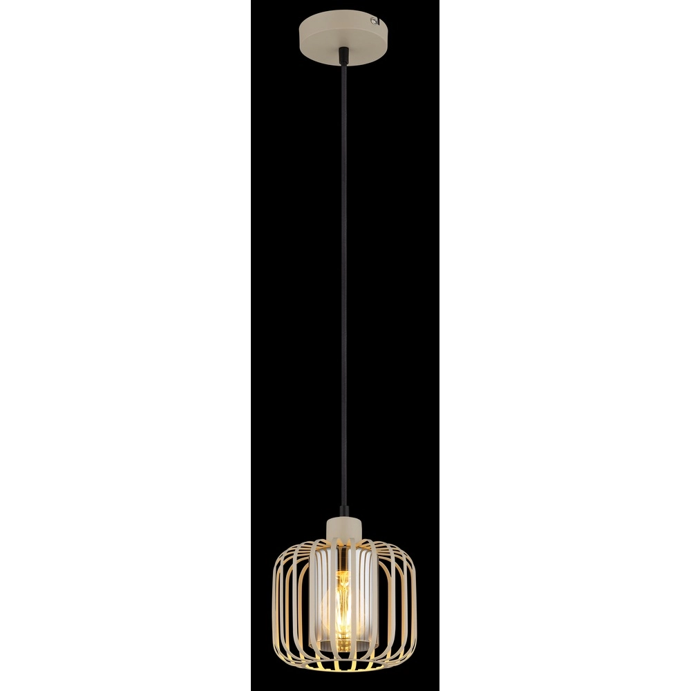 1-flammige Pendelleuchte Alfred sandbraun Ø 18cm Globo 9007371525614