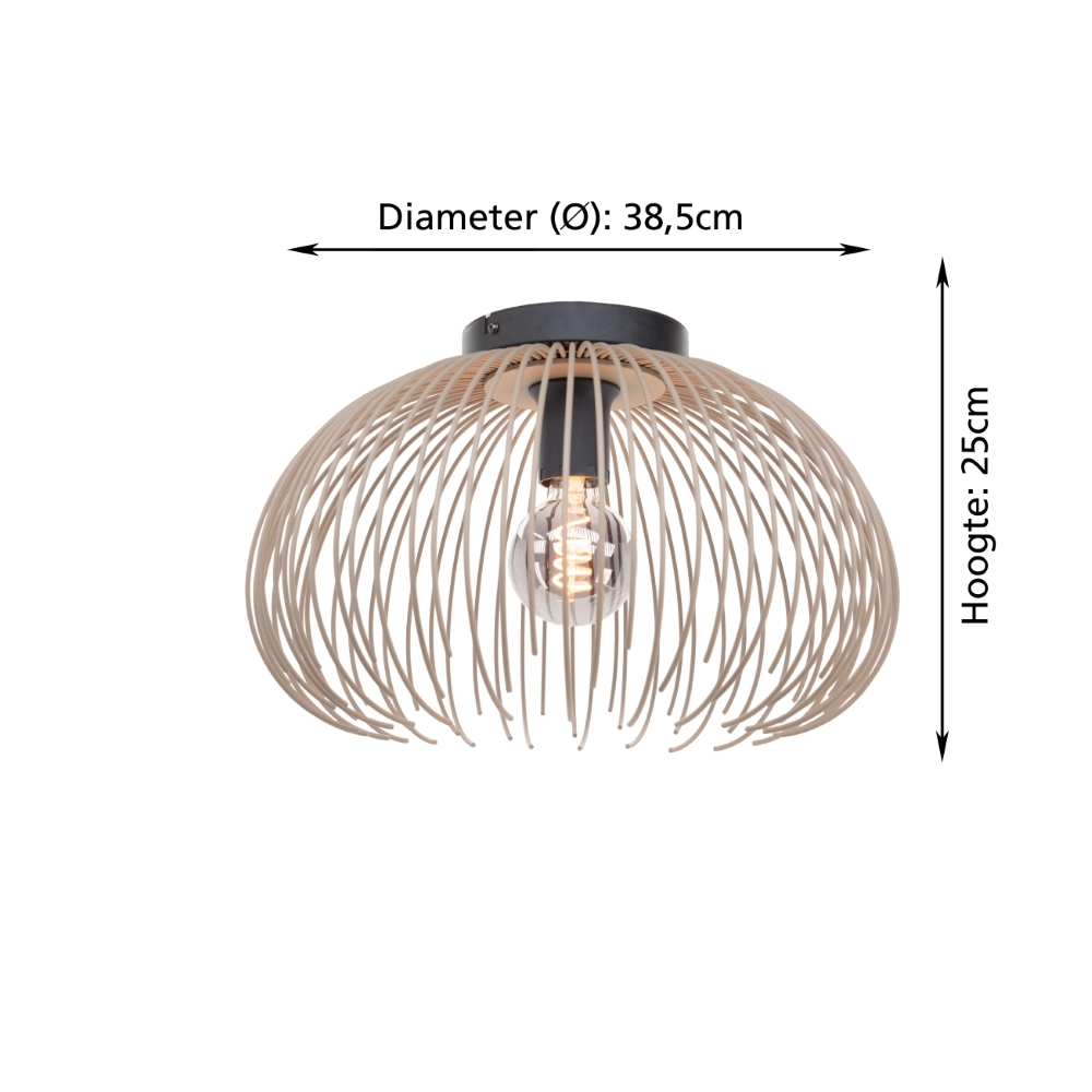 Design-Deckenleuchte Alhabia Ø 38,5cm sandbraun Stars of Light 9008606353071