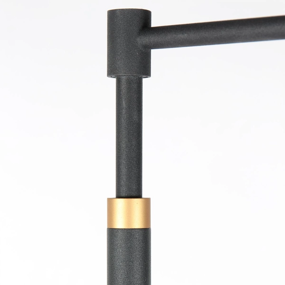 Design-Leseleuchte Soleil schwarz mit goldener Kappe Steinhauer 8712746177381