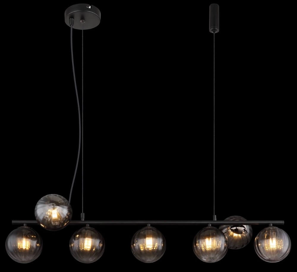 Hängelampe mit 7 Leuchten Dallerta Rauchglas Globo 9007371452576