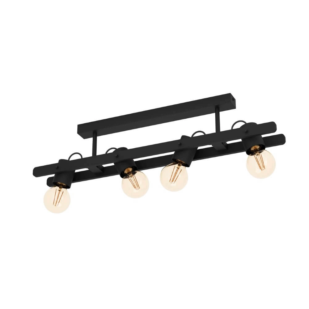 Deckenleuchte mit 4 Leuchten Plimsoll Schwarz