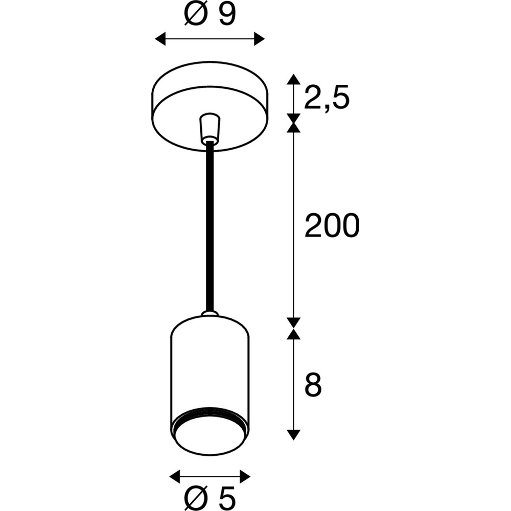 Pendelleuchte Lalu 2m schwarz E27 SLV 4024163317399