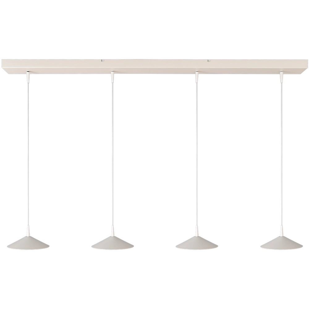 4-Licht Pendellampe Ceppo weißer Ø 18 cm