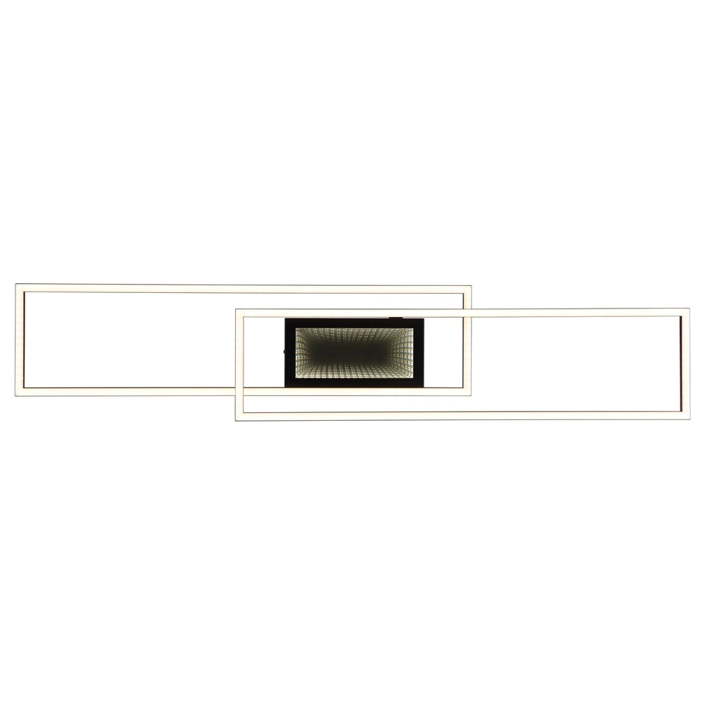 Moderne Deckenlampe Saunders Schwarzes Rechteck Globo 9007371478354