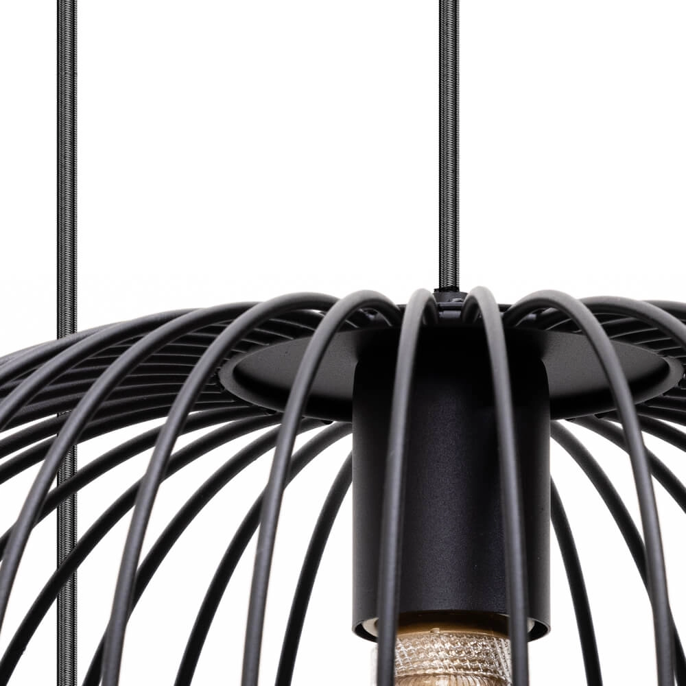 Hängelampe aus Draht Wire 2 3-Licht-Schwarz ETH 8720195302001