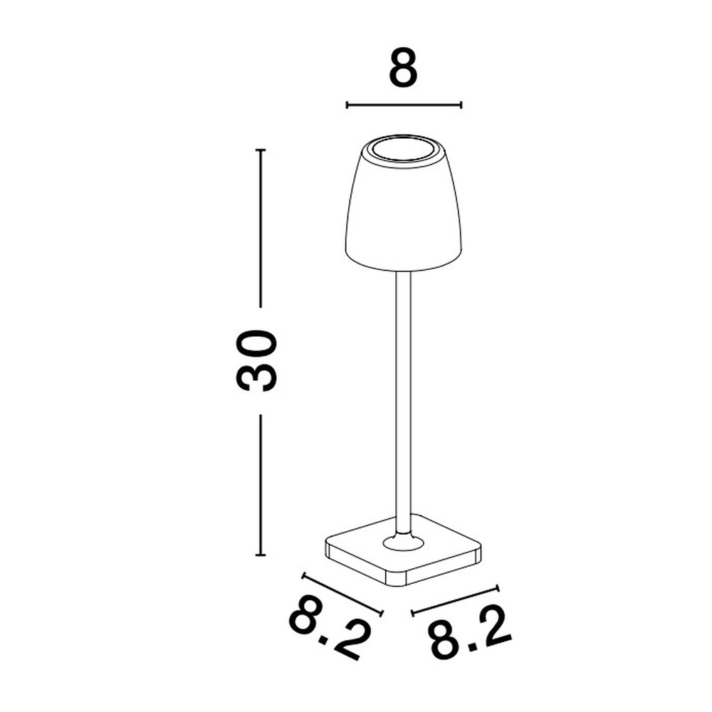Tischlampe Colt Grün wiederaufladbar Lyora 5212017444875