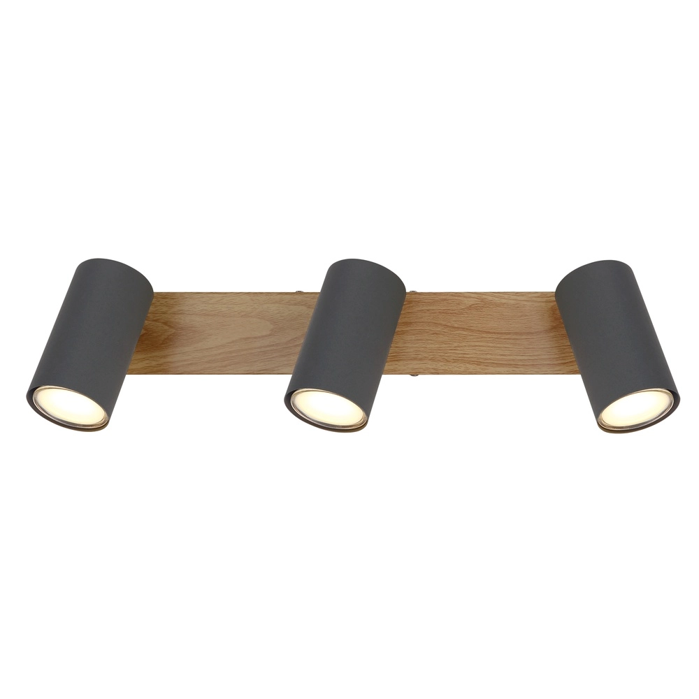 Deckenlampe 3-Leuchten Robby Holz Globo 9007371442522