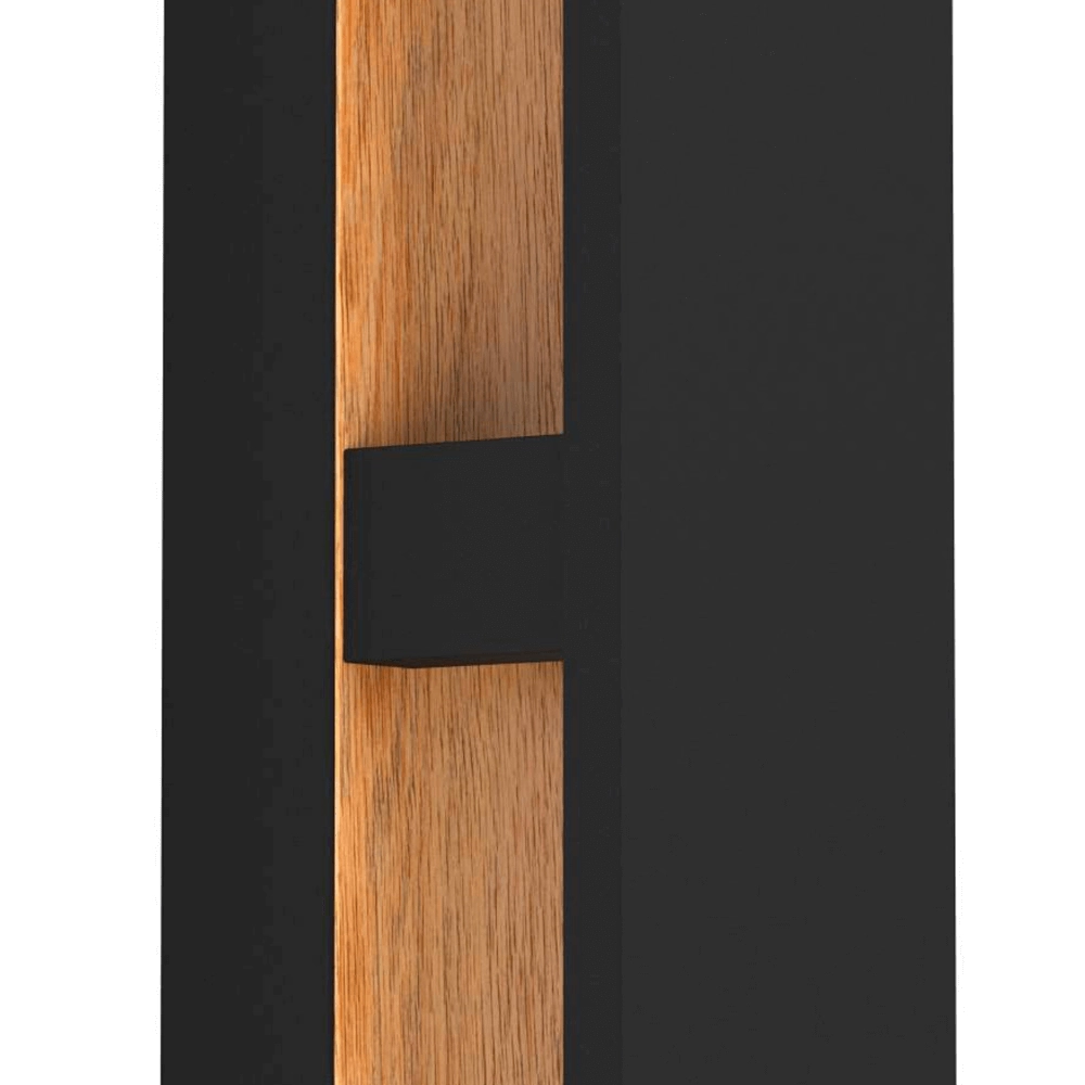 Außenlampe Costorio Schwarz mit Holz Eglo 9008606231638