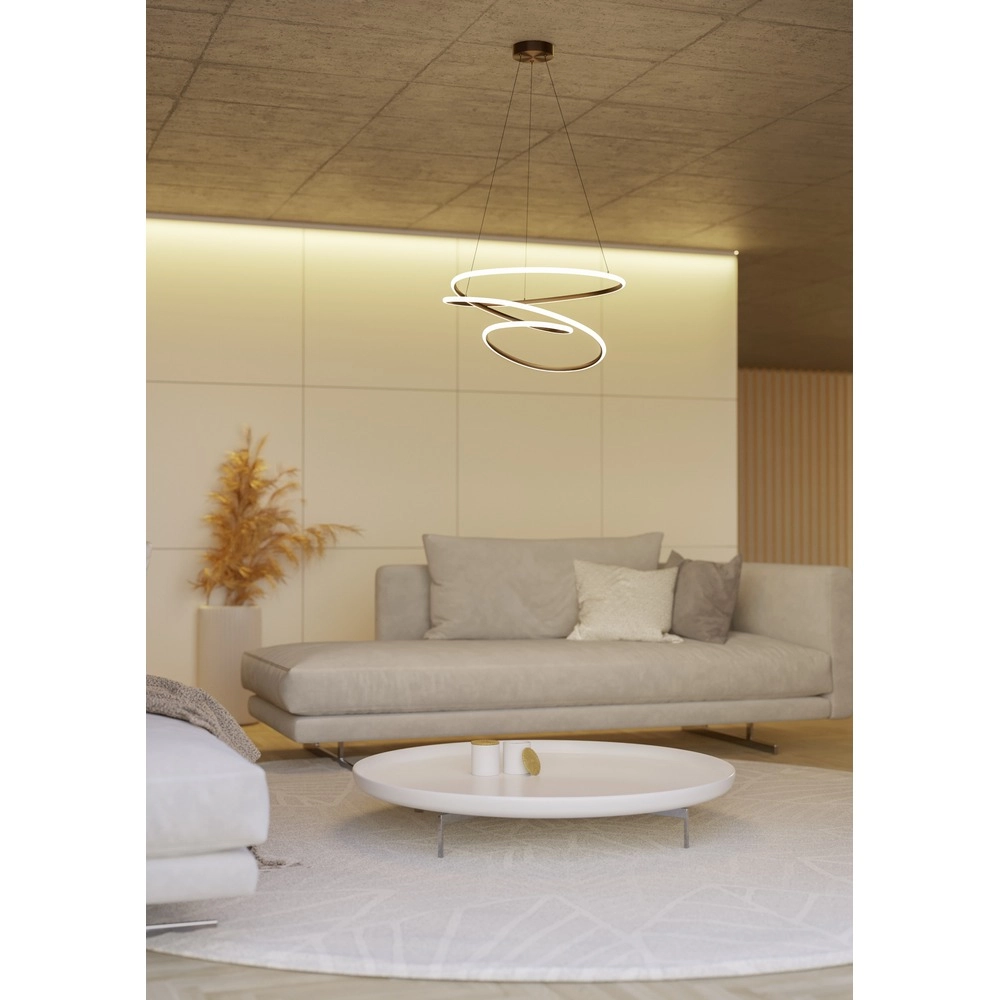 Moderne Pendellampe Racale Ø 58 cm Bronze Eglo 9008606391400