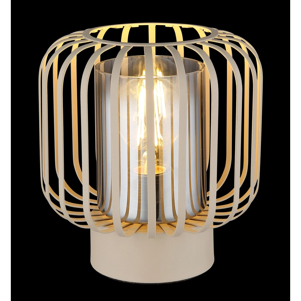 Tischlampe Alfred sandbraun Ø 18cm Globo 9007371522613
