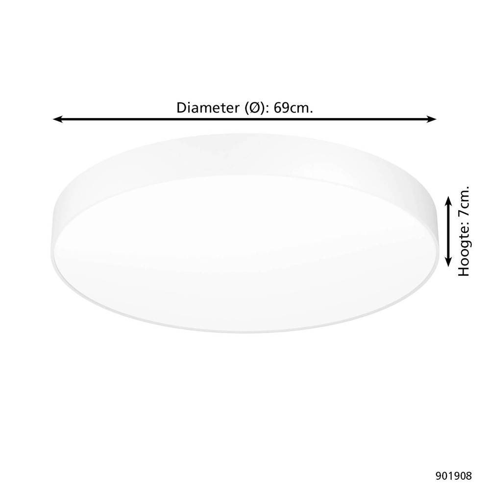 Design-Deckenleuchte Gallizzi-Z smart weiß Ø 69cm Eglo 9008606358212