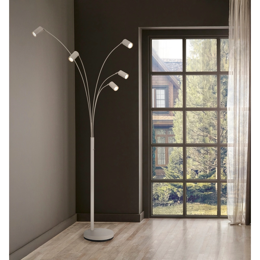 5-flammige Stehleuchte Robby sandbraun Globo 9007371566365