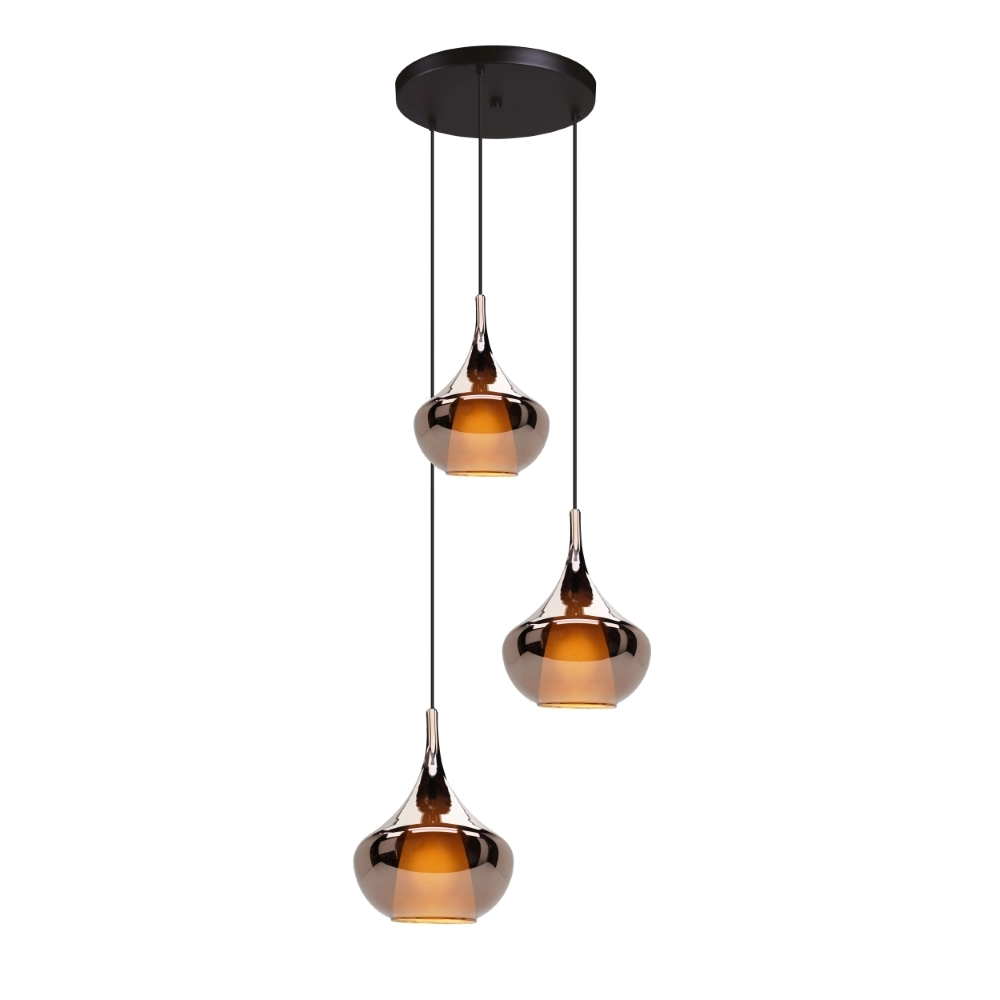 Design-Pendellampe Almoster Runde 3 Lichter