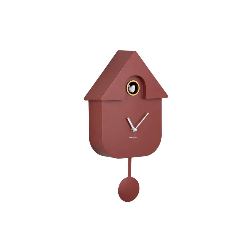 Wanduhr Modern Cuckoo Ockerrot Karlsson 8714302730856