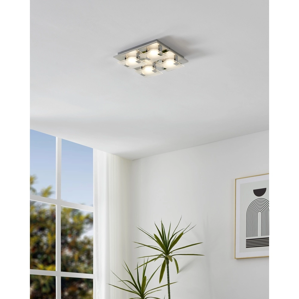 Moderne Deckenlampe Vicaro 4-Licht Chrom Eglo 9002759933142