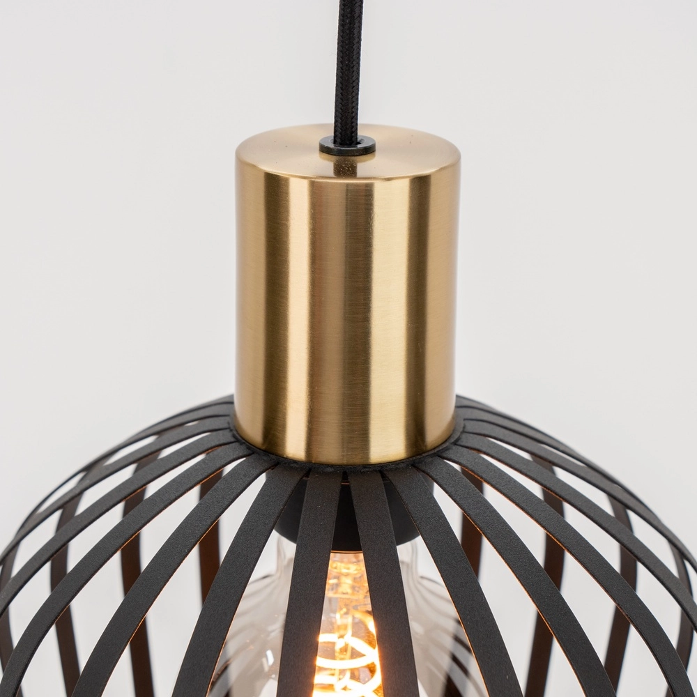 Pendellampe Empoli Schwarz mit Gold – Ø 20cm Eglo 9008606299881
