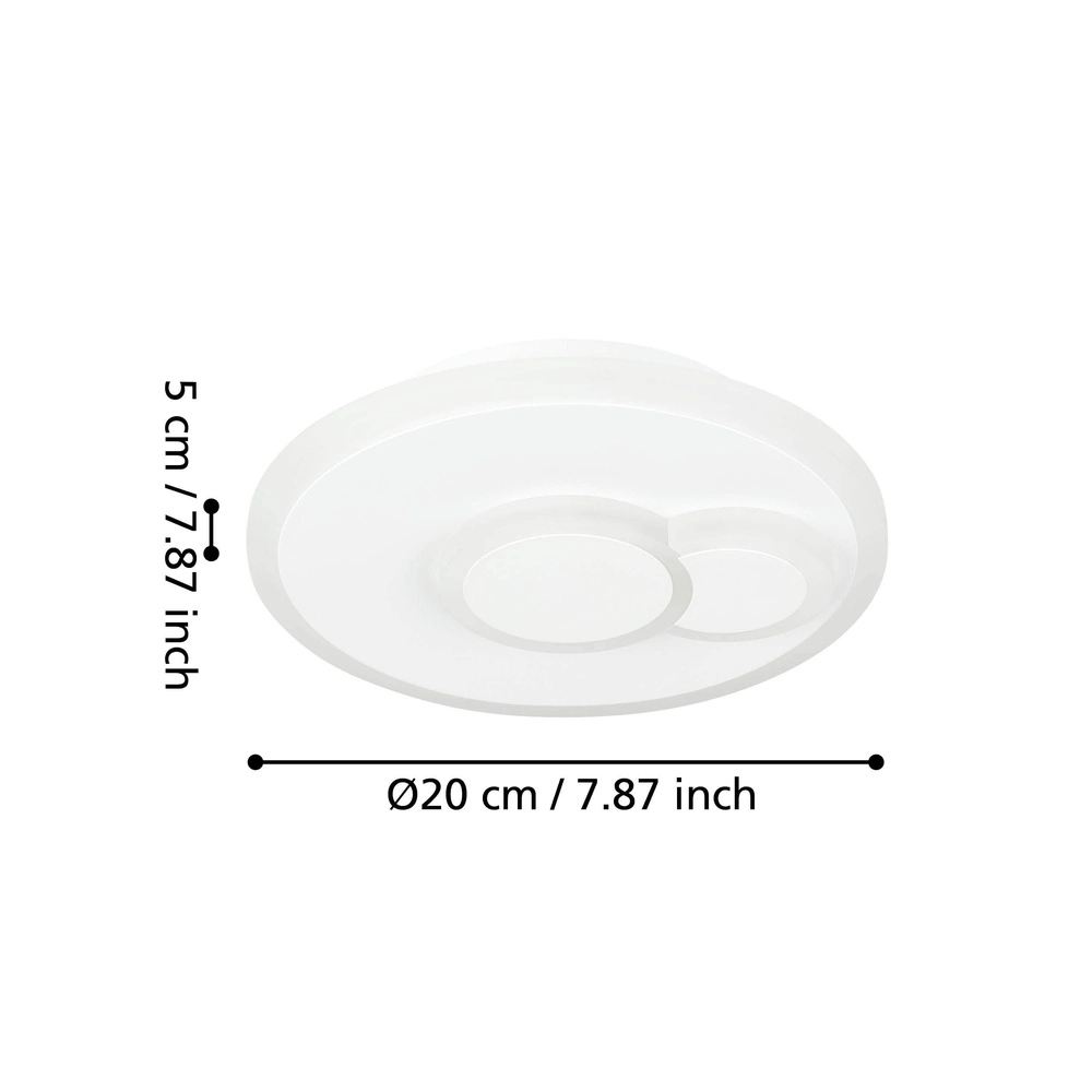 LED-Deckenlicht Cadegal Ø 20cm – weiß Eglo 9002759339425