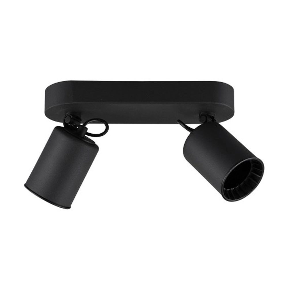 Schwarze Deckenlampe Pago mit 2 Flecken Trio 4017807408249