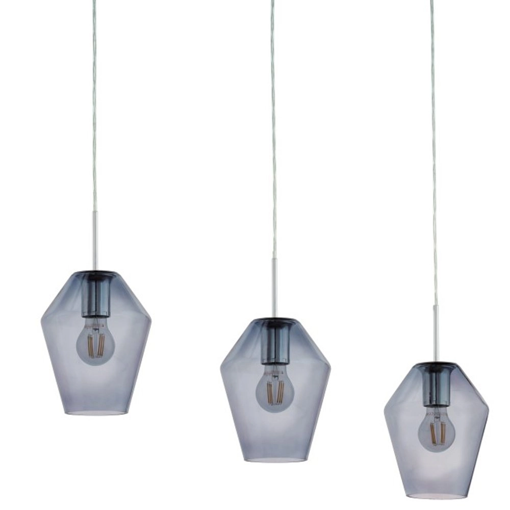 Pendelleuchte Murmillo 3-Licht-Chrom mit Rauch Eglo 9002759967741