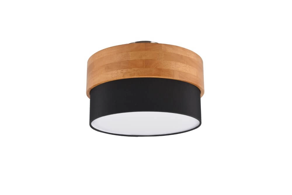 Ø 30cm Deckenleuchte Seasons Holz mit Schwarz Trio 4017807526165