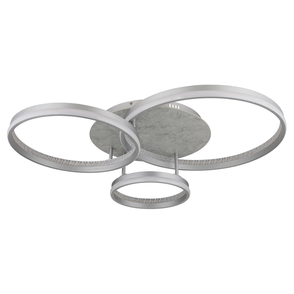 Deckenlampe Mary Silbergrau 3-Licht Globo 9007371519859