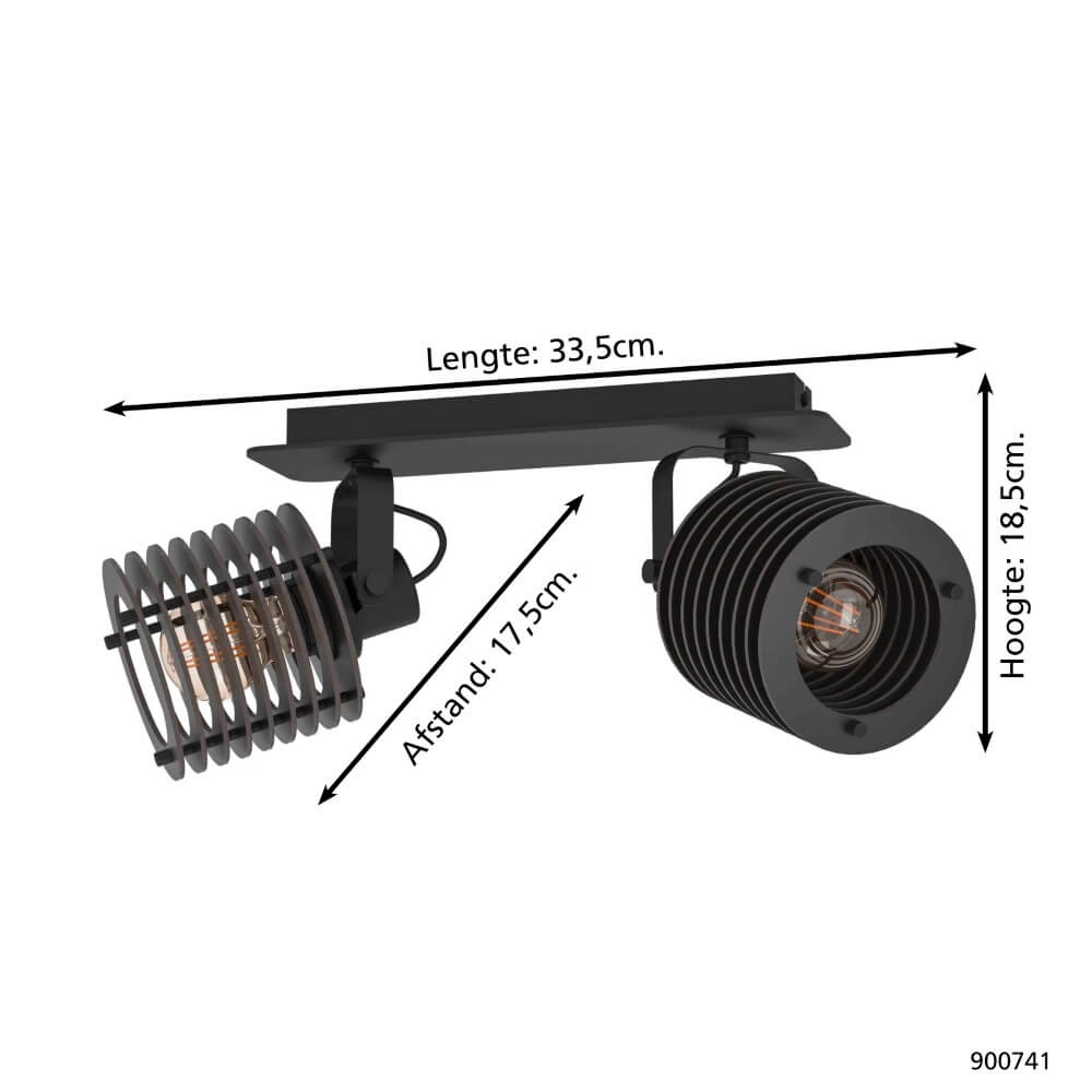 Industrieller Deckenstrahler Segovia 2-flammig Eglo 9008606267156