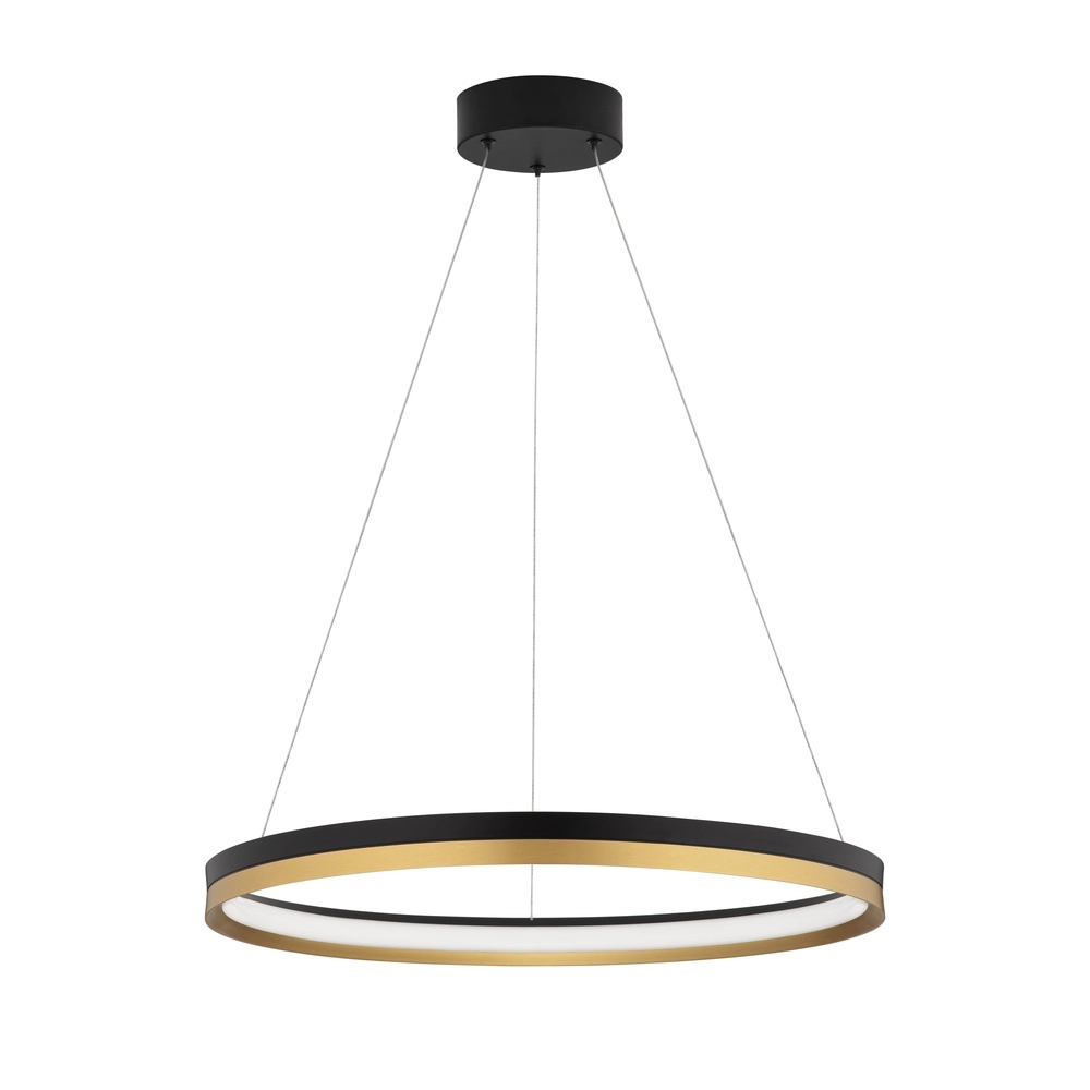 Pendelleuchte Cantria schwarz mit gold Ø 60cm Lyora 5212017439857