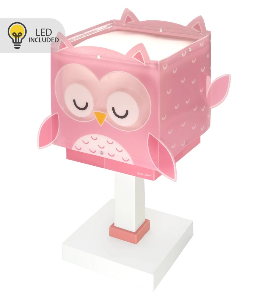 Tischleuchte für Kinderzimmer Owl rosa Dalber 8420406002538